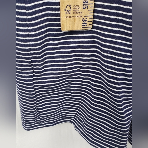 Lauren Ralph Lauren Blue Striped Sleeveless Scoop Neck Midi Sundress Sz M - Picture 8 of 8